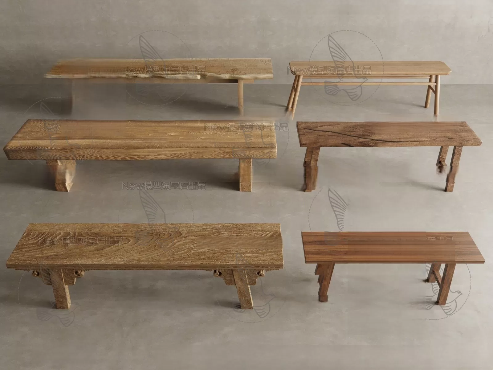 WOODEN – NATURAL – CHAIR 3D MODELS – 022