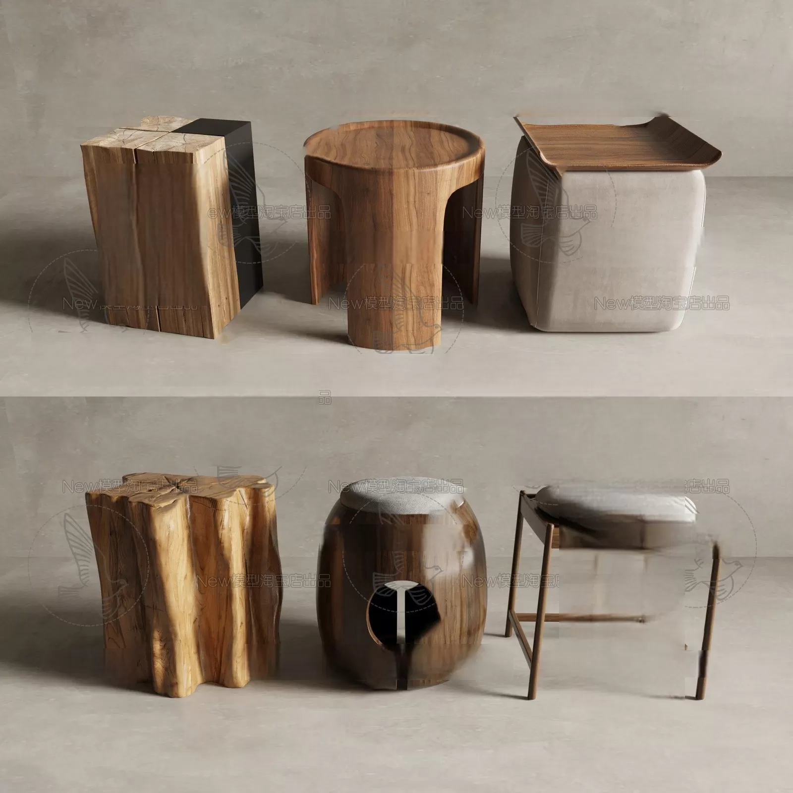 WOODEN – NATURAL – CHAIR 3D MODELS – 029