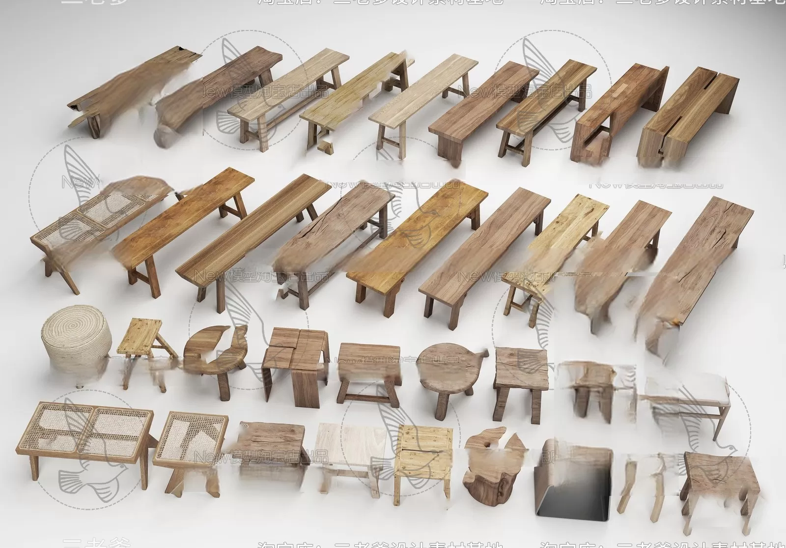 WOODEN – NATURAL – CHAIR 3D MODELS – 034