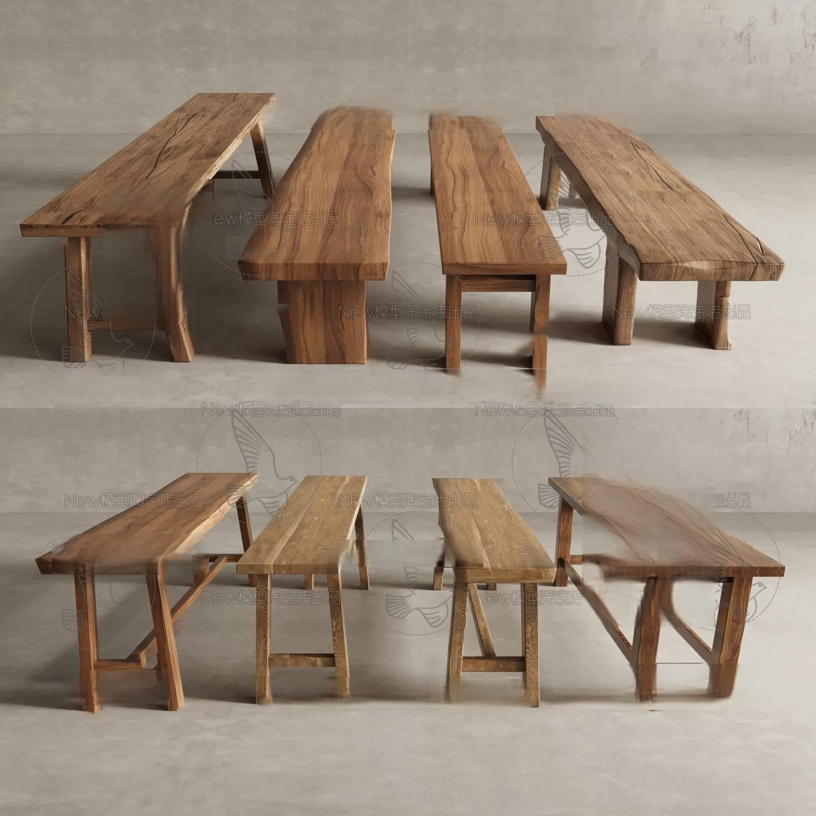 WOODEN – NATURAL – CHAIR 3D MODELS – 036