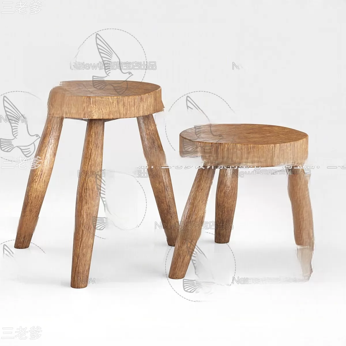 WOODEN – NATURAL – CHAIR 3D MODELS – 039