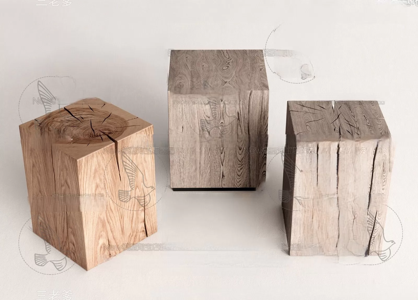 WOODEN – NATURAL – CHAIR 3D MODELS – 040