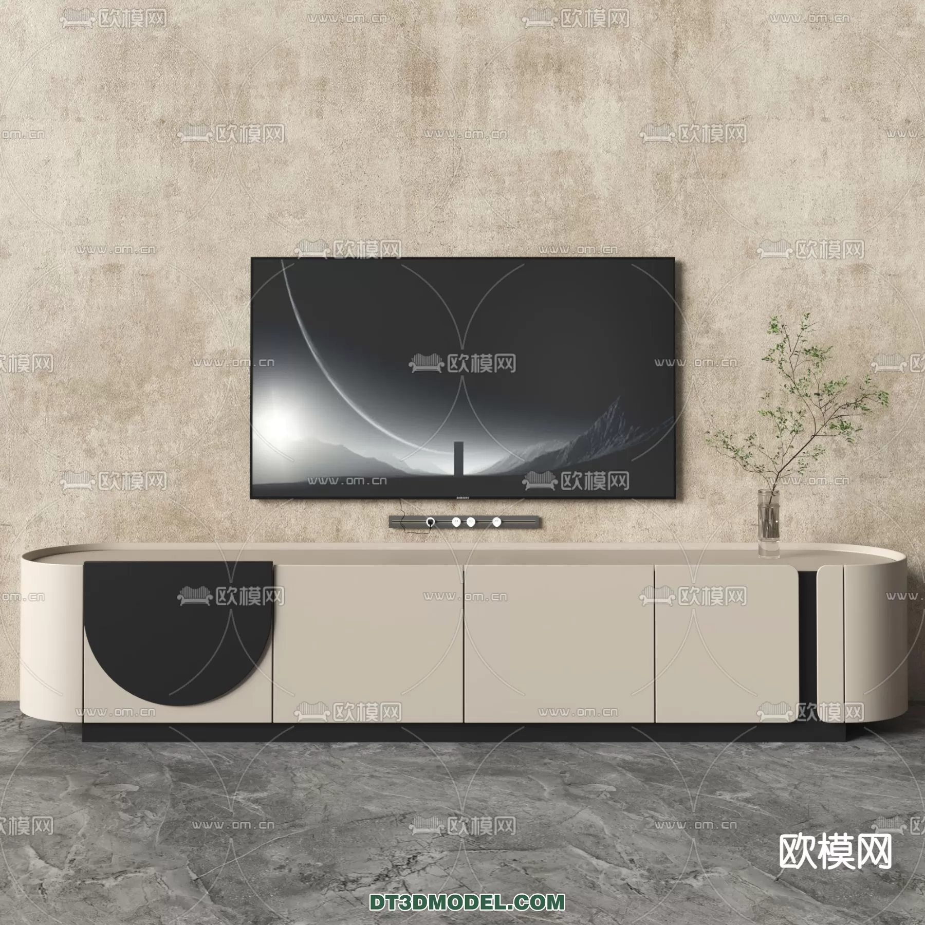 TV SHELF – 3DMODEL – MODERN – 009