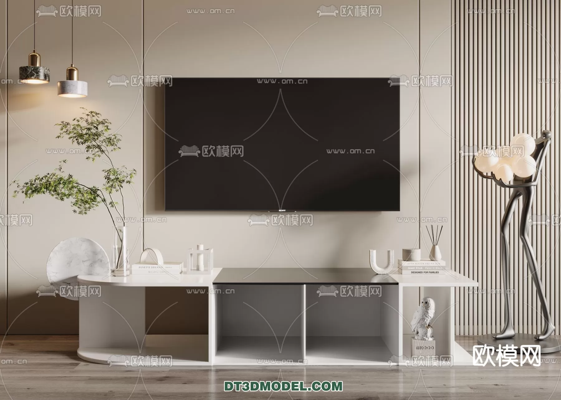 TV SHELF – 3DMODEL – MODERN – 037