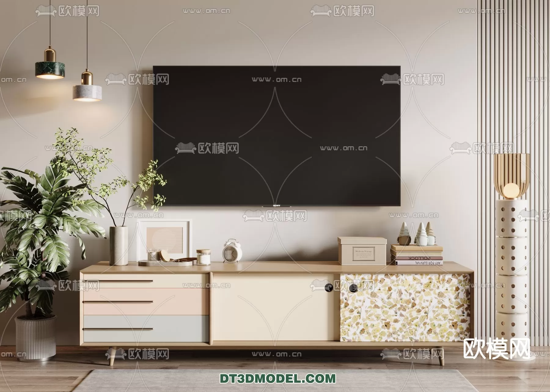 TV SHELF – 3DMODEL – MODERN – 040