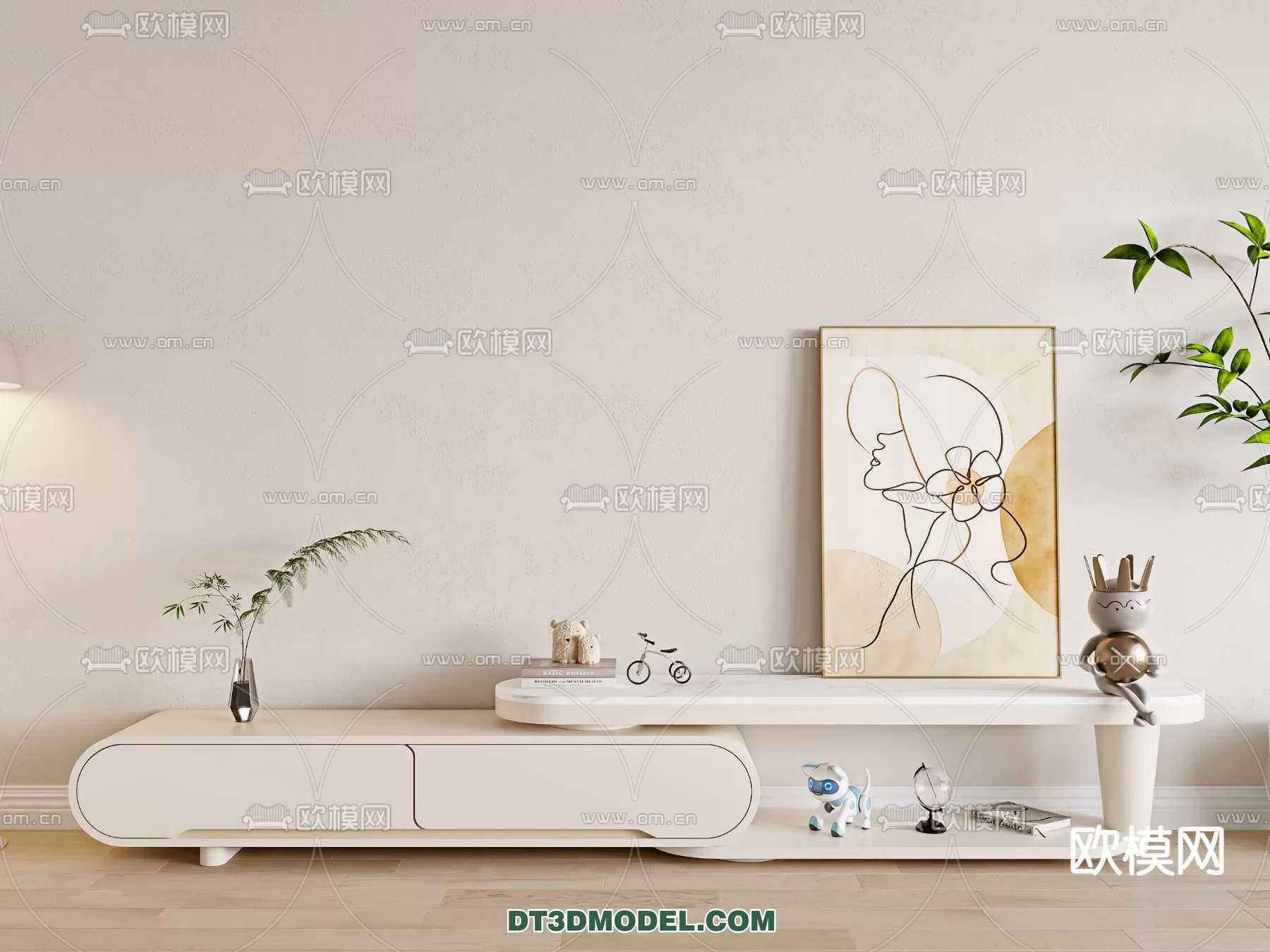 TV SHELF – 3DMODEL – MODERN – 048