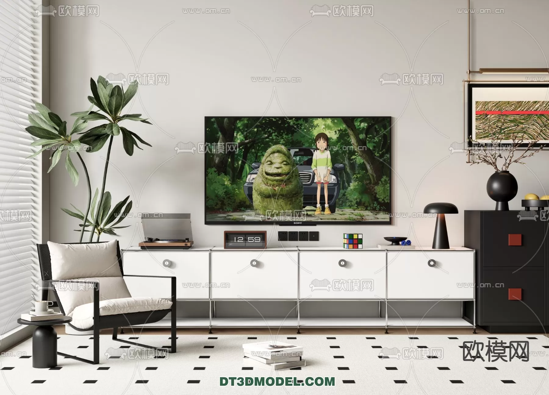 TV SHELF – 3DMODEL – MODERN – 049