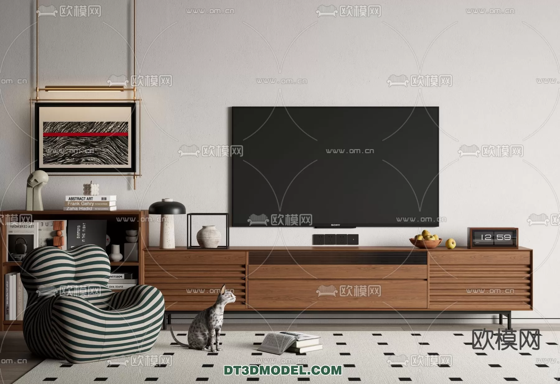 TV SHELF – 3DMODEL – MODERN – 099