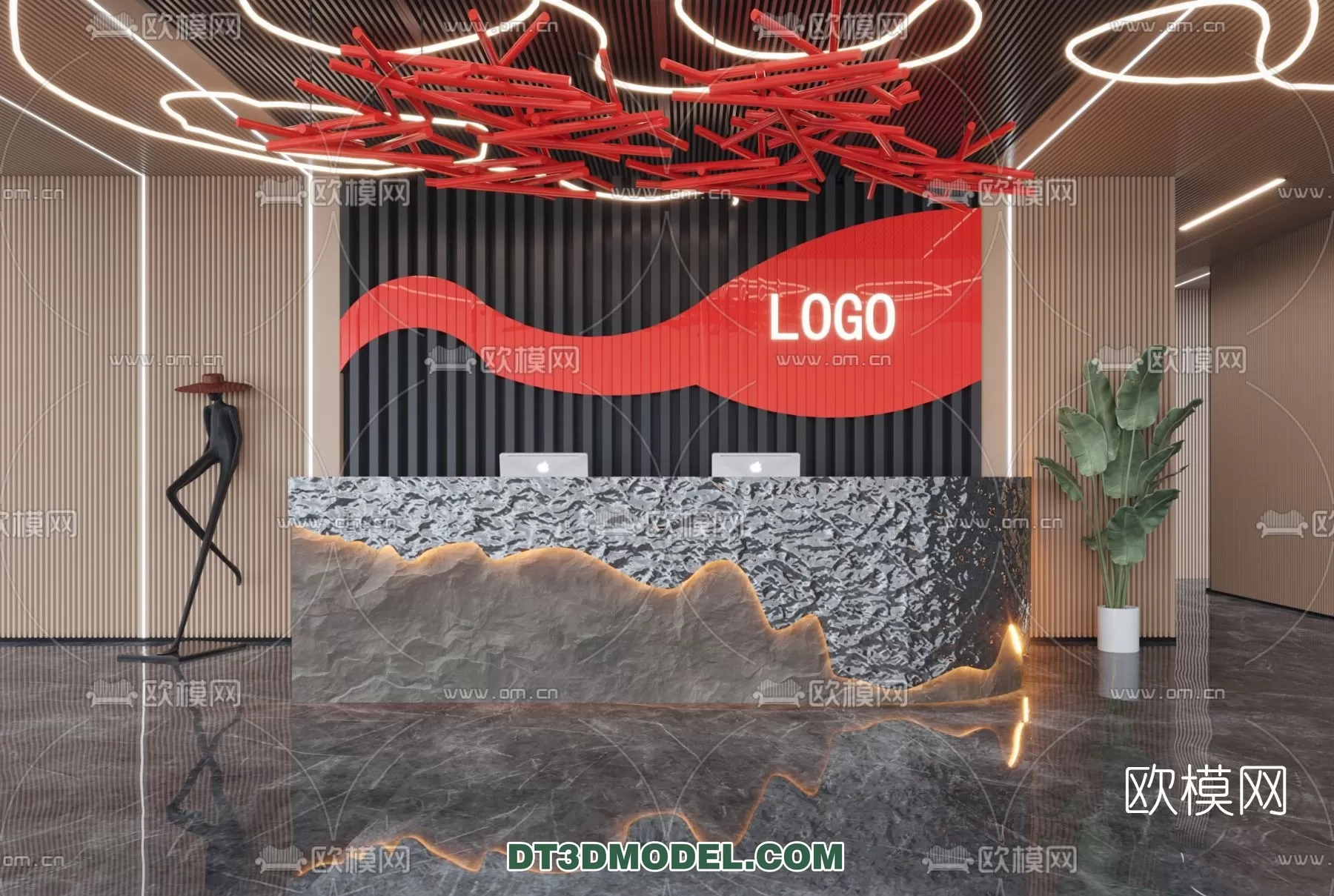 RECEPTION 3D MODEL – MODERN STYLE – 037