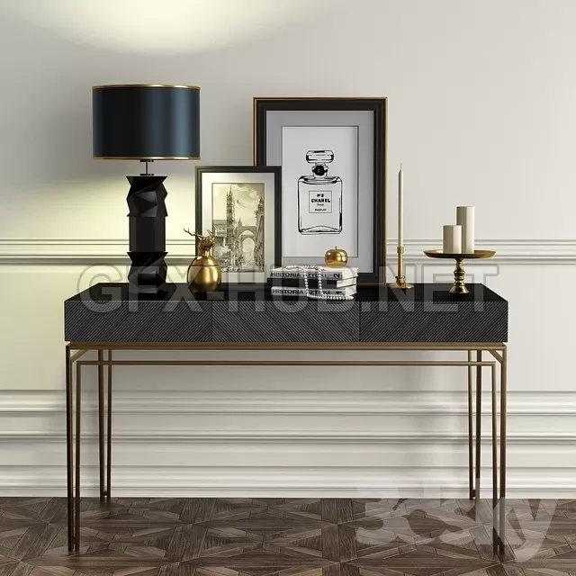 Chest of drawers with decorative set_2 – 210329