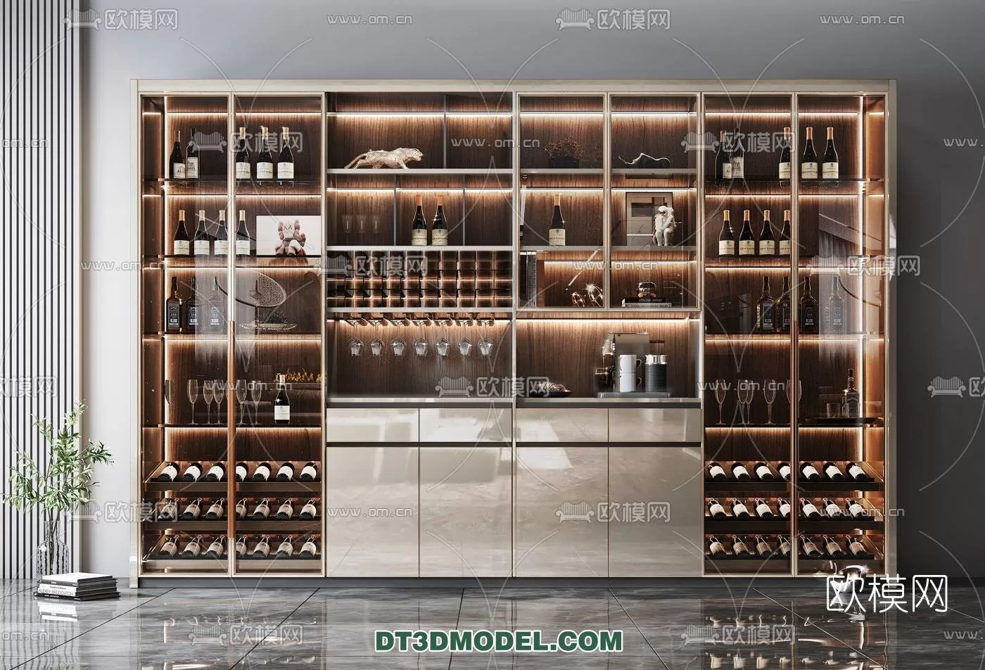 WINE CABINET – MODERN – 3D MODELS – 0003