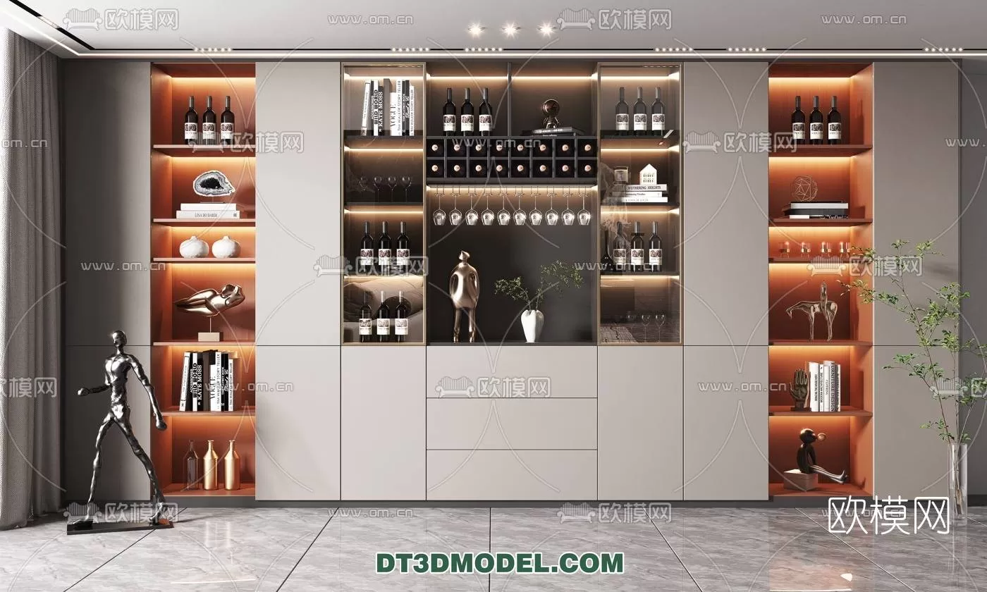 WINE CABINET – MODERN – 3D MODELS – 0004