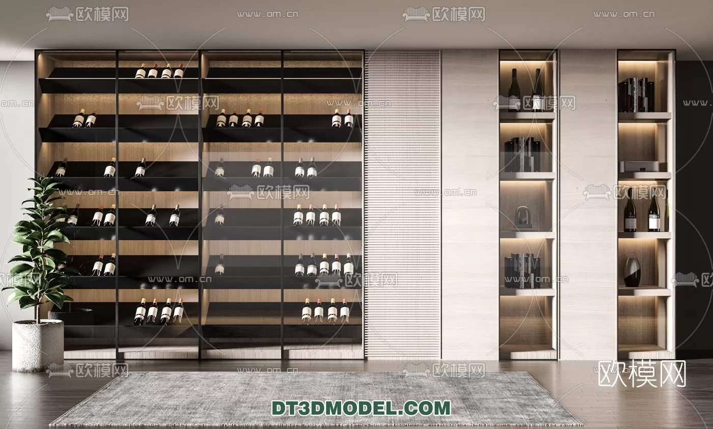 WINE CABINET – MODERN – 3D MODELS – 0013