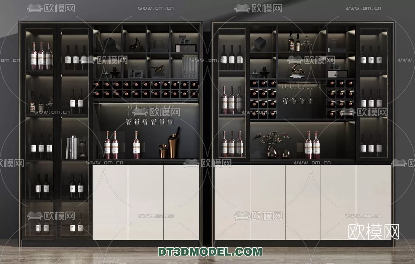 WINE CABINET – MODERN – 3D MODELS – 0017