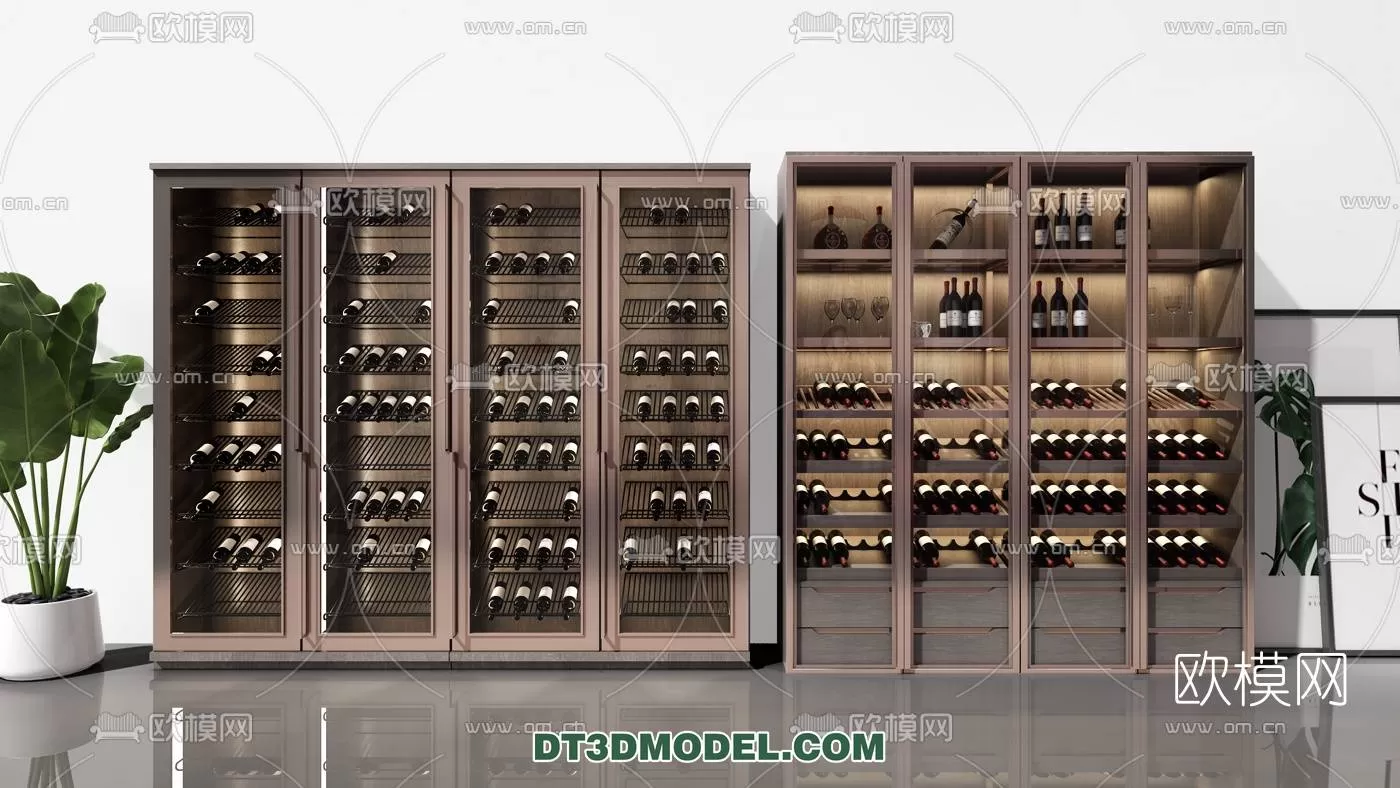WINE CABINET – MODERN – 3D MODELS – 0018