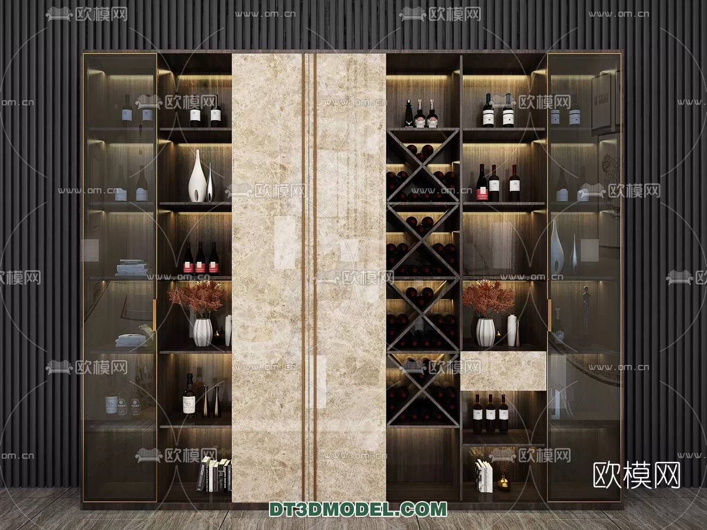 WINE CABINET – MODERN – 3D MODELS – 0019