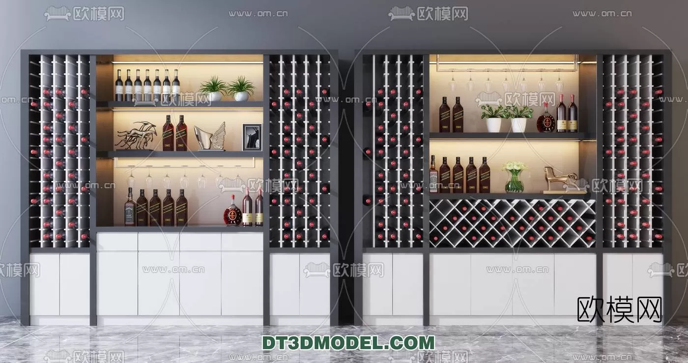 WINE CABINET – MODERN – 3D MODELS – 0021