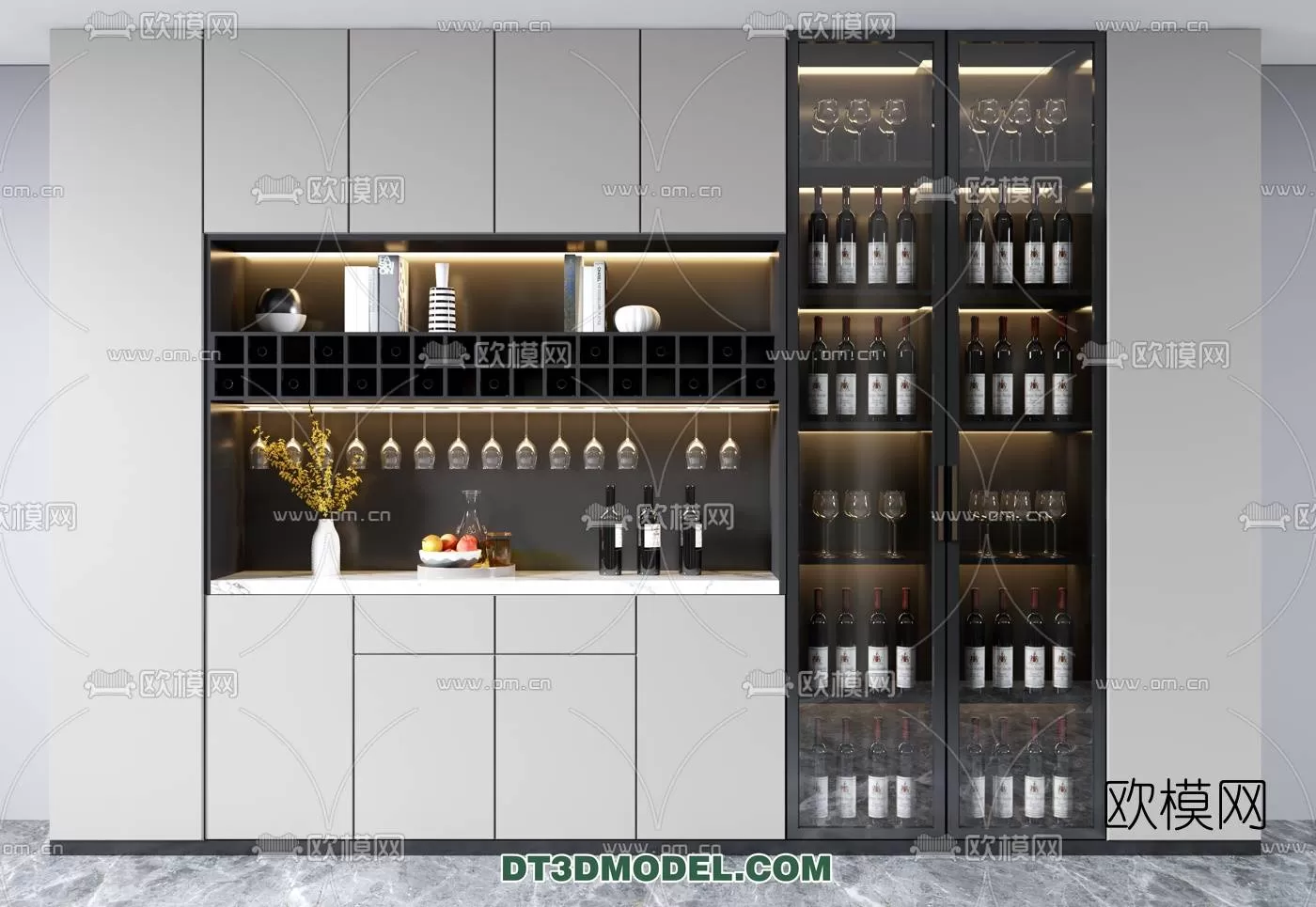 WINE CABINET – MODERN – 3D MODELS – 0022