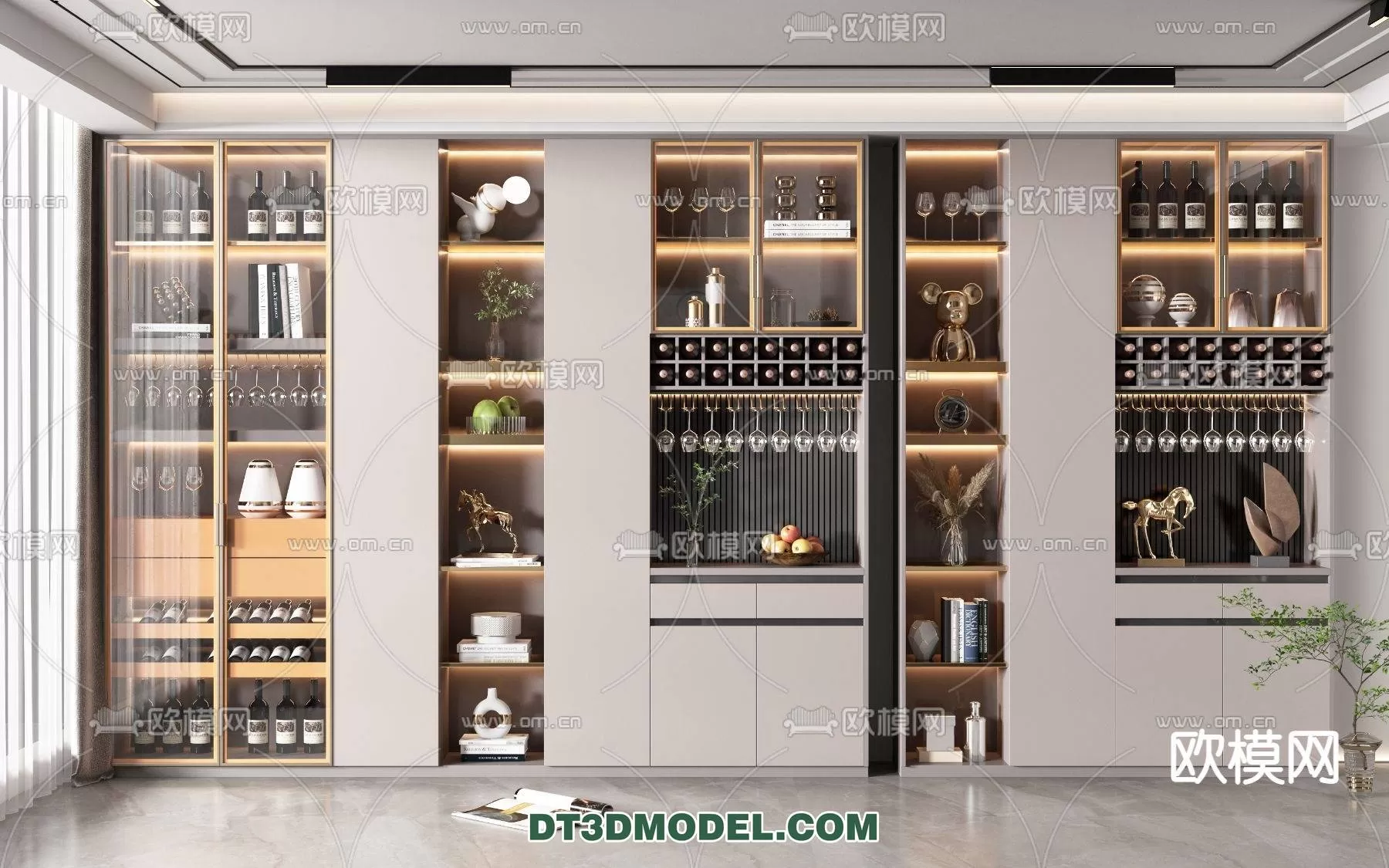 WINE CABINET – MODERN – 3D MODELS – 0028