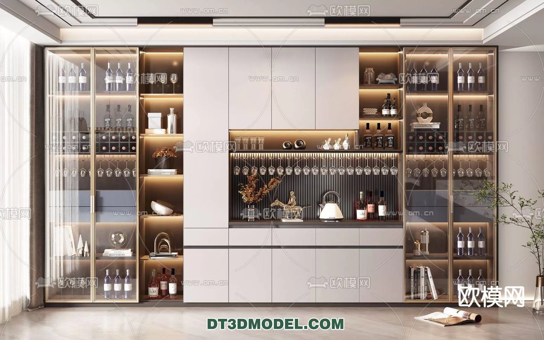 WINE CABINET – MODERN – 3D MODELS – 0034