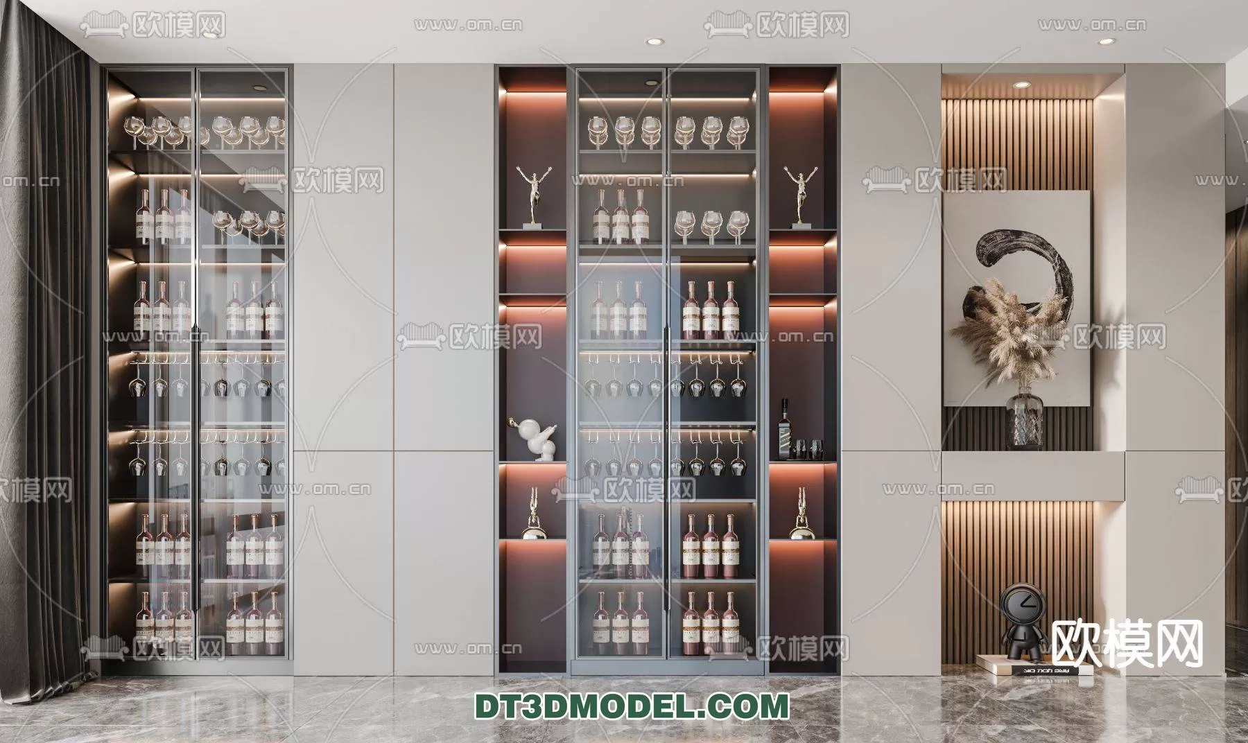 WINE CABINET – MODERN – 3D MODELS – 0035