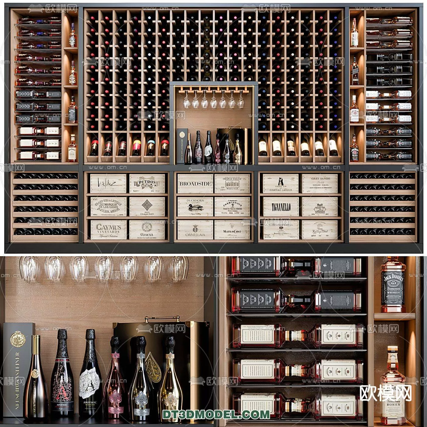WINE CABINET – MODERN – 3D MODELS – 0039