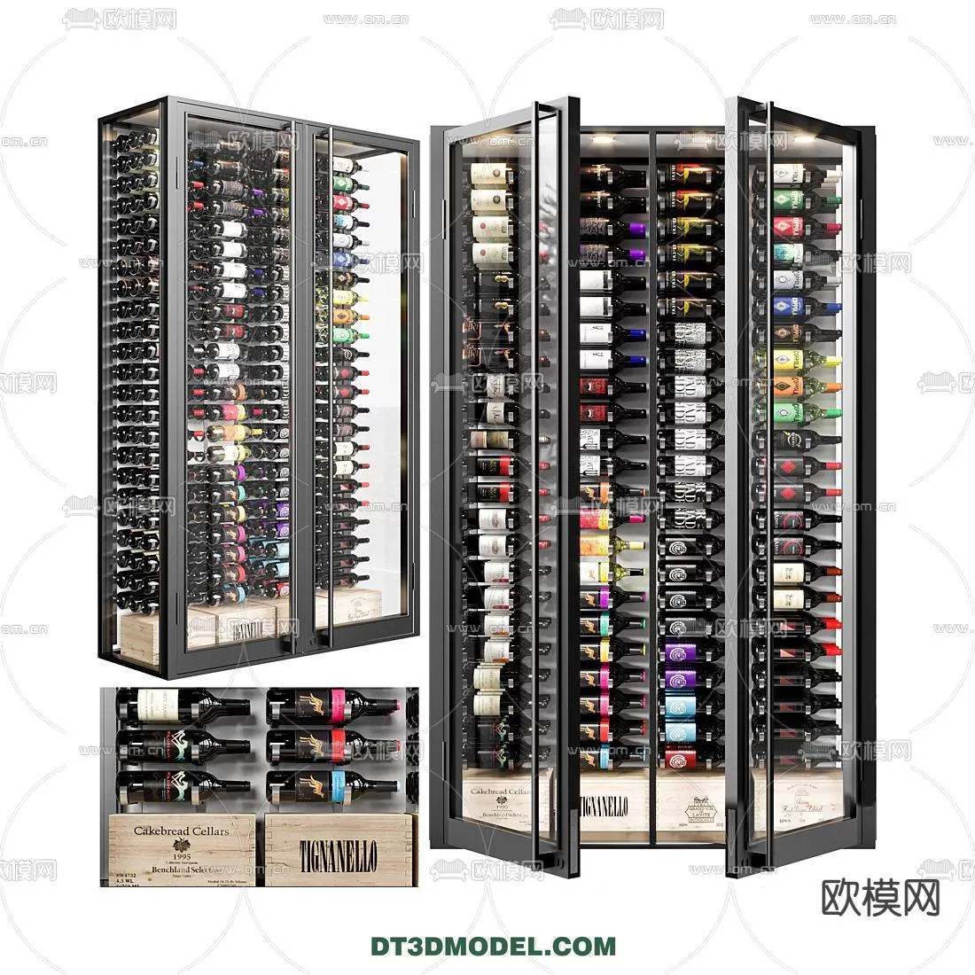 WINE CABINET – MODERN – 3D MODELS – 0044