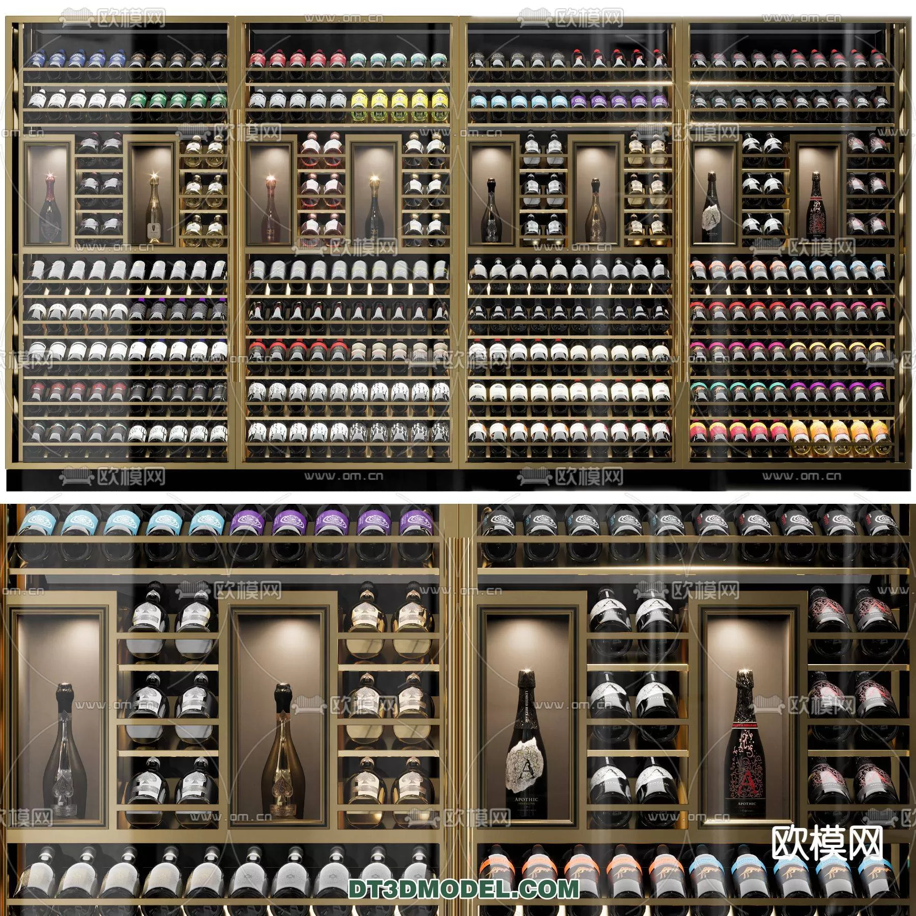 WINE CABINET – MODERN – 3D MODELS – 0045