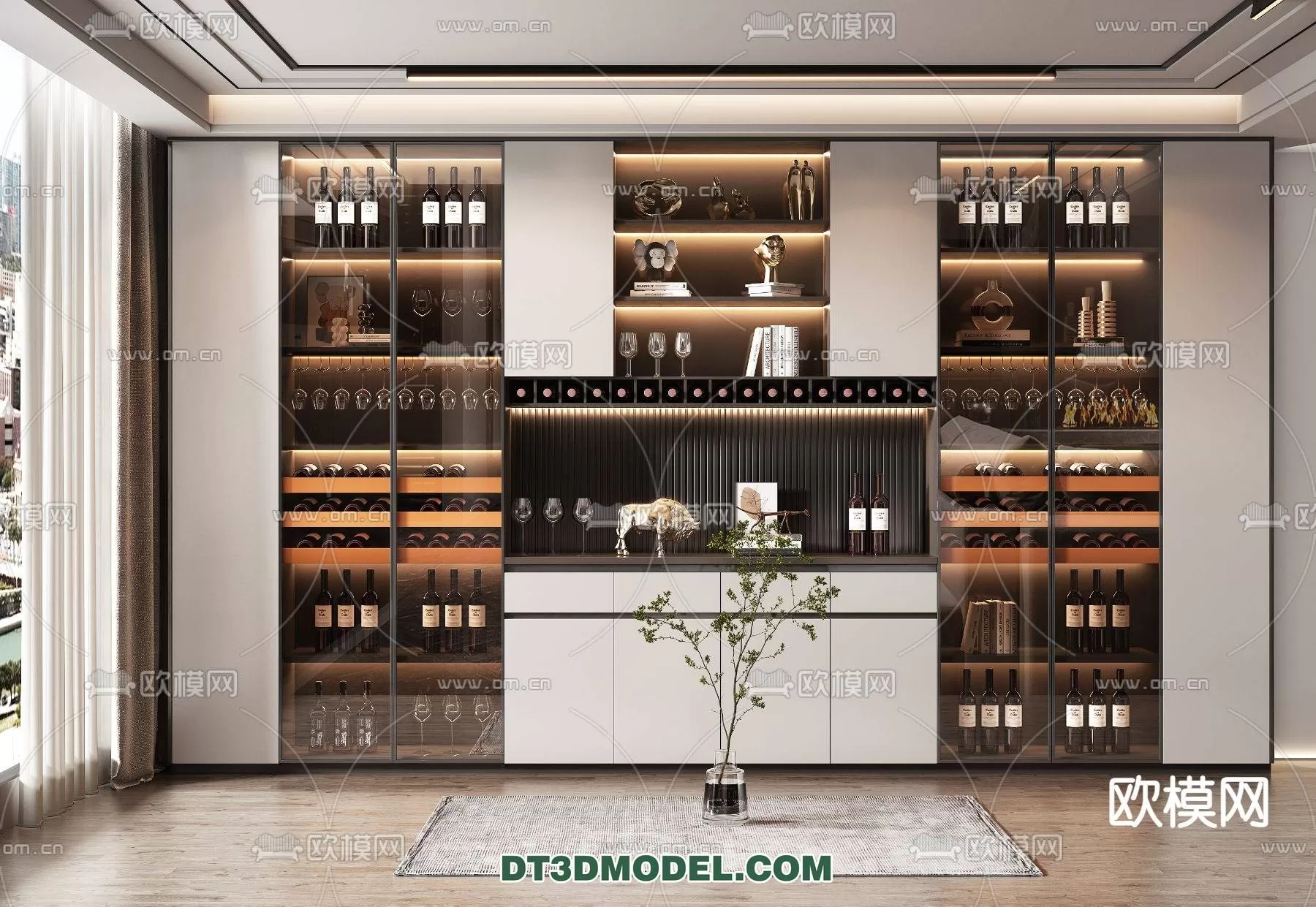 WINE CABINET – MODERN – 3D MODELS – 0046
