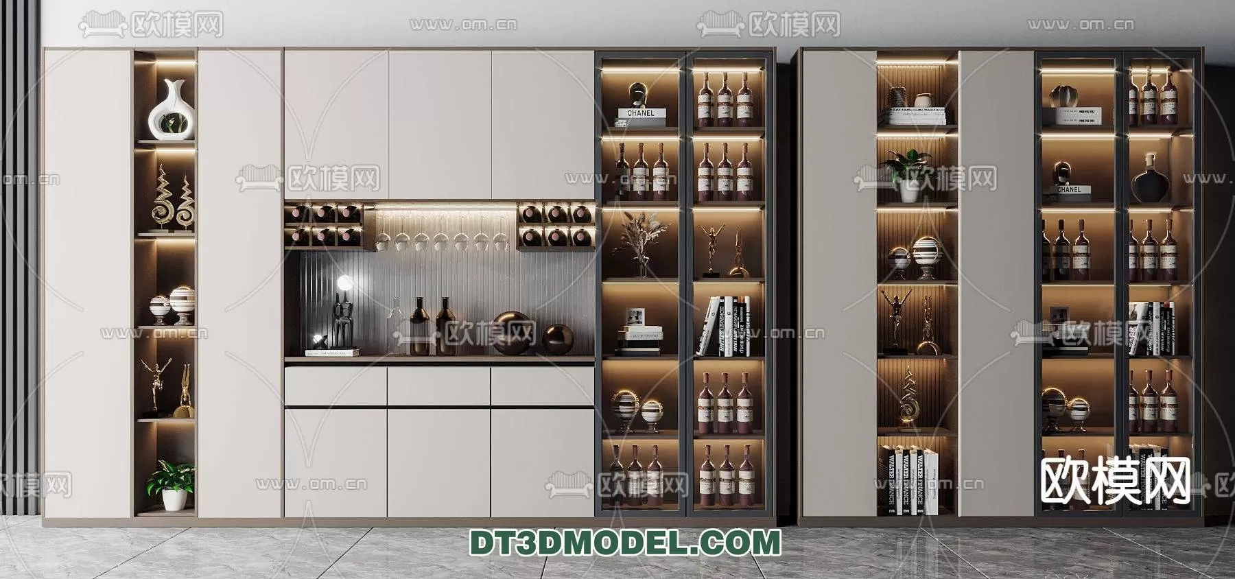 WINE CABINET – MODERN – 3D MODELS – 0047