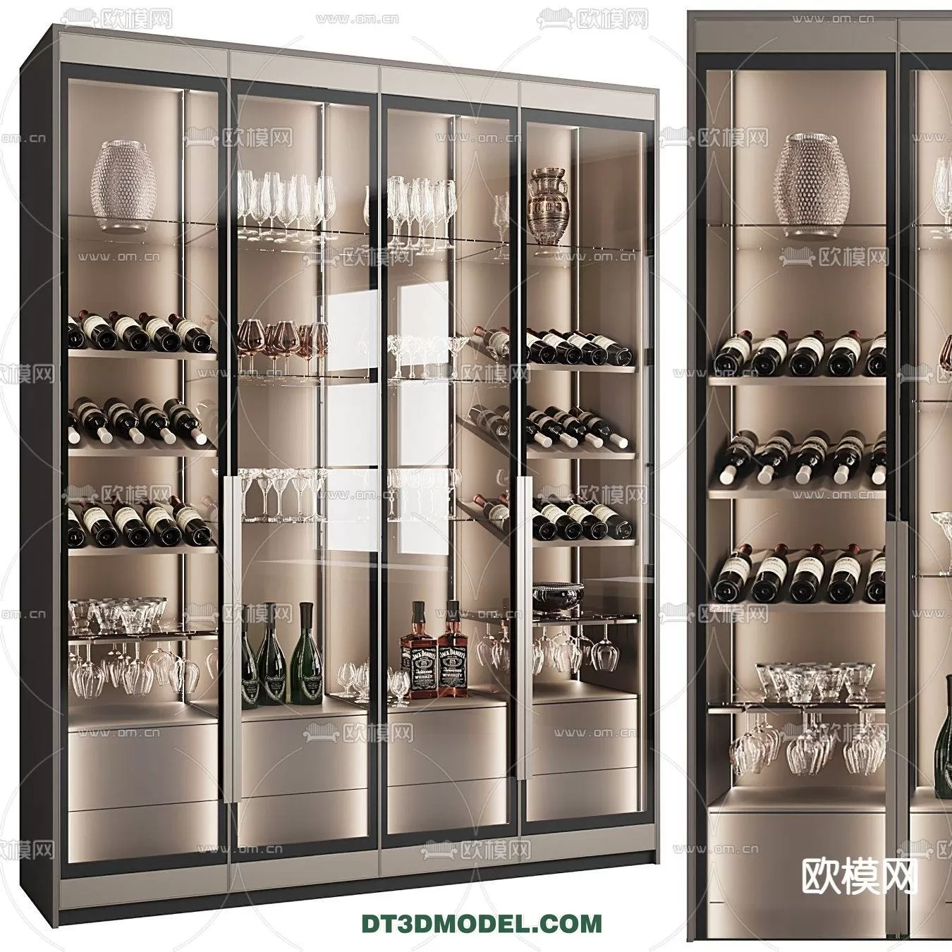 WINE CABINET – MODERN – 3D MODELS – 0050