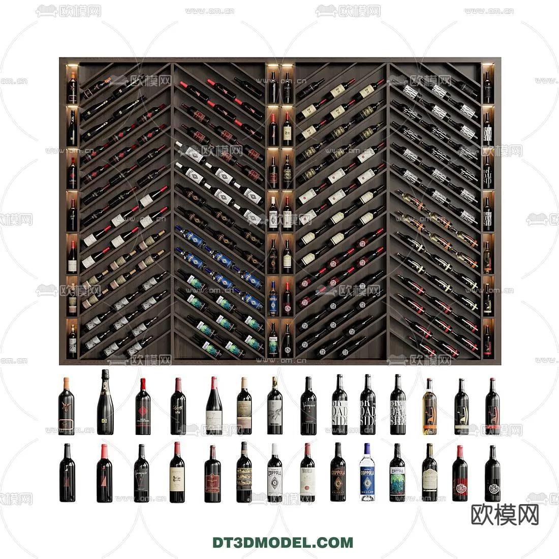 WINE CABINET – MODERN – 3D MODELS – 0052