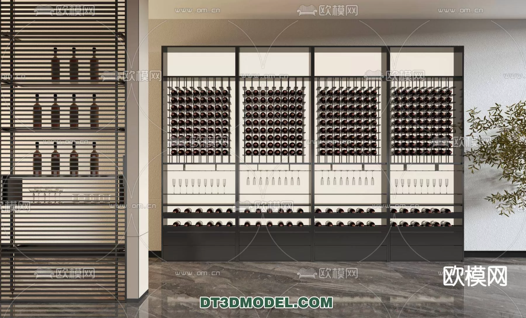 WINE CABINET – MODERN – 3D MODELS – 0054