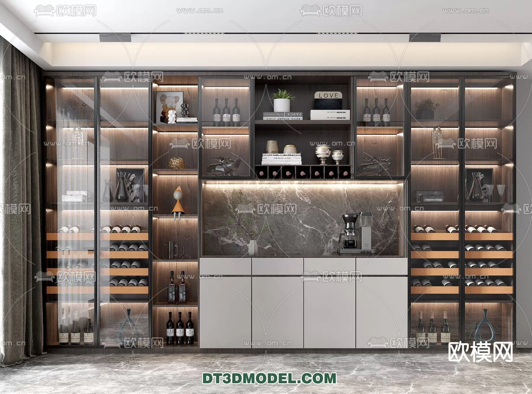 WINE CABINET – MODERN – 3D MODELS – 0056
