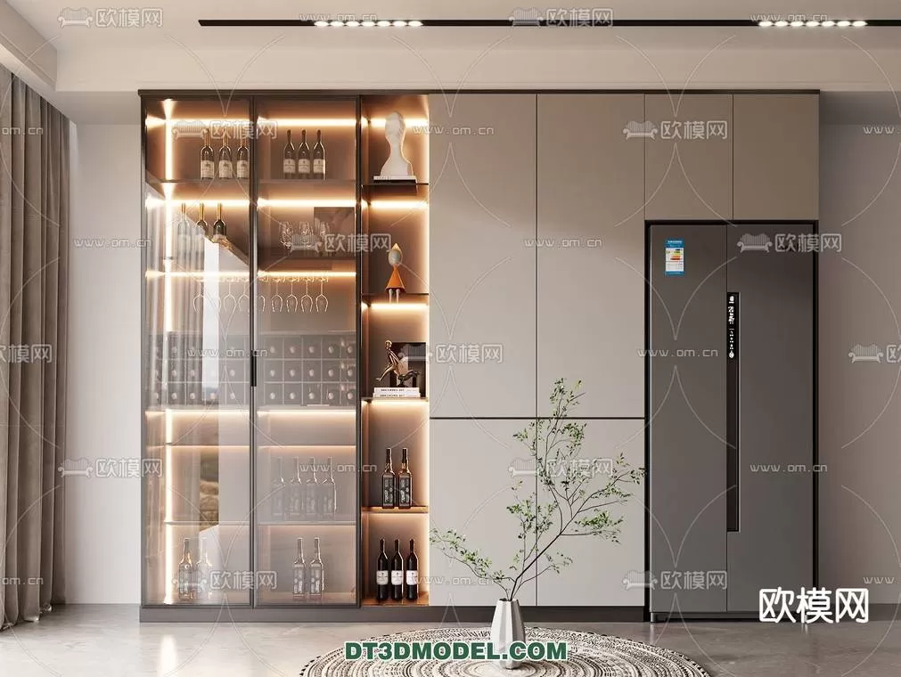 WINE CABINET – MODERN – 3D MODELS – 0058