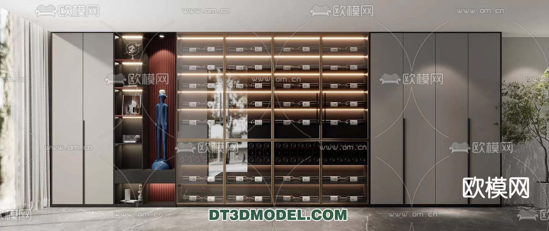 WINE CABINET – MODERN – 3D MODELS – 0059