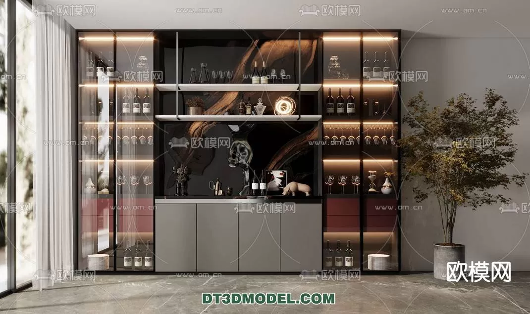 WINE CABINET – MODERN – 3D MODELS – 0060