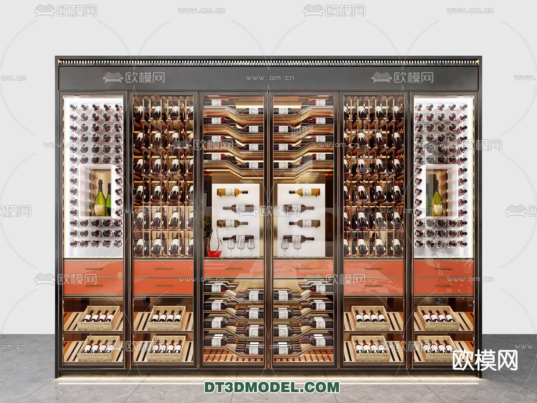 WINE CABINET – MODERN – 3D MODELS – 0061
