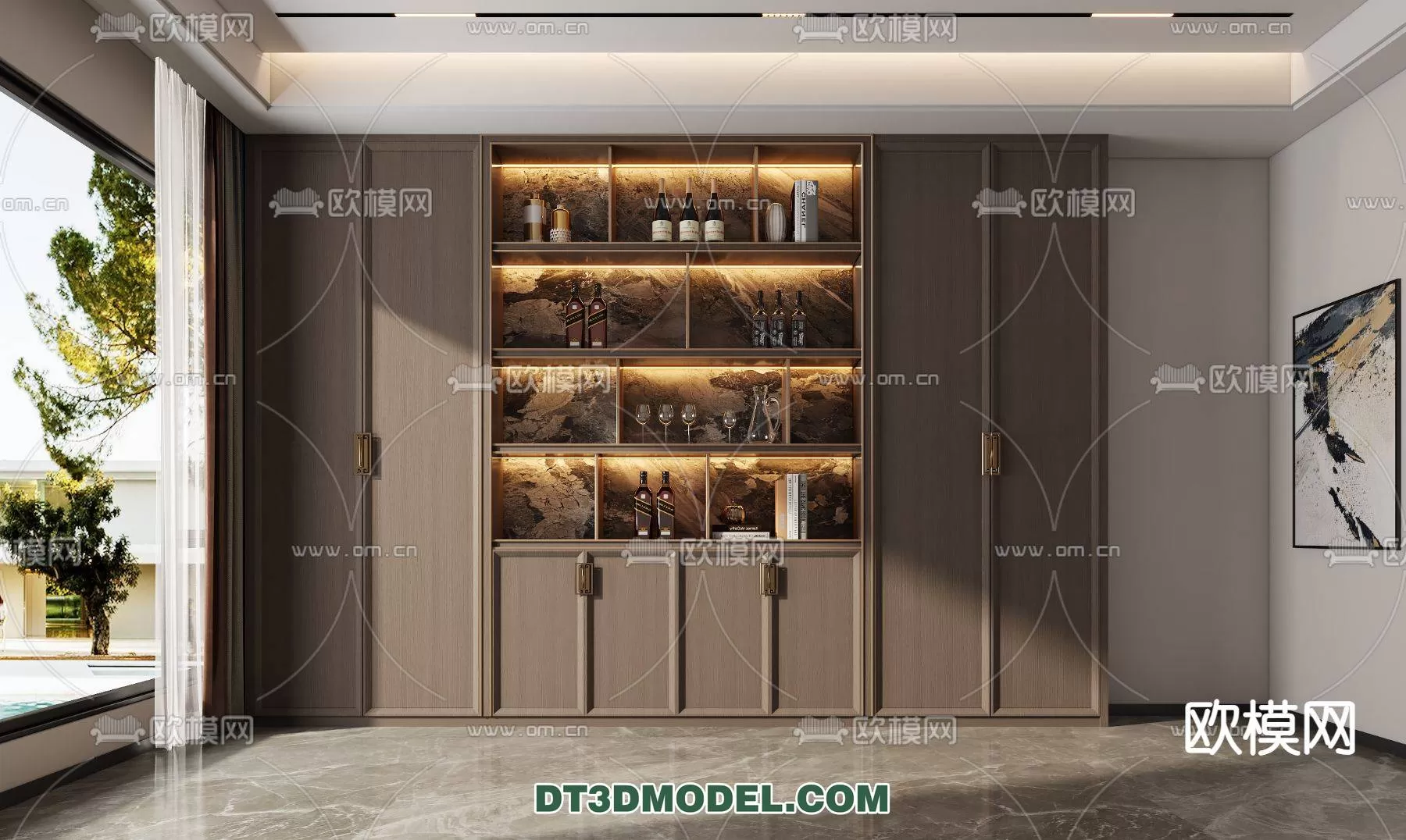 WINE CABINET – MODERN – 3D MODELS – 0064