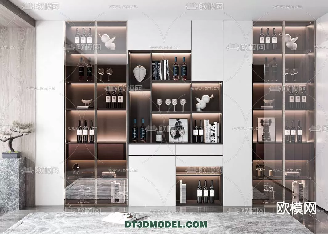 WINE CABINET – MODERN – 3D MODELS – 0065
