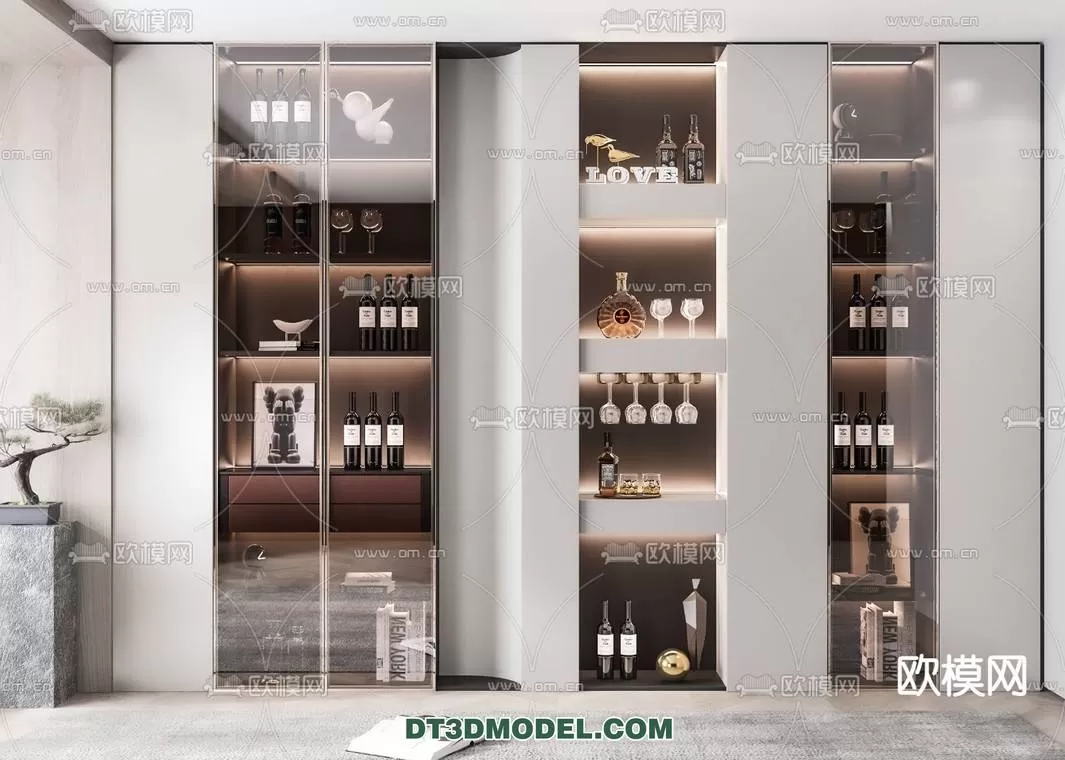WINE CABINET – MODERN – 3D MODELS – 0067
