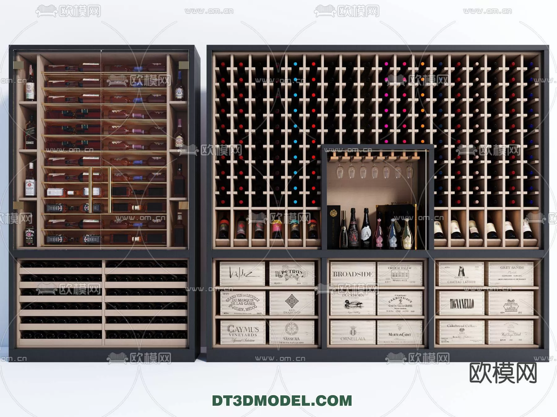 WINE CABINET – MODERN – 3D MODELS – 0069