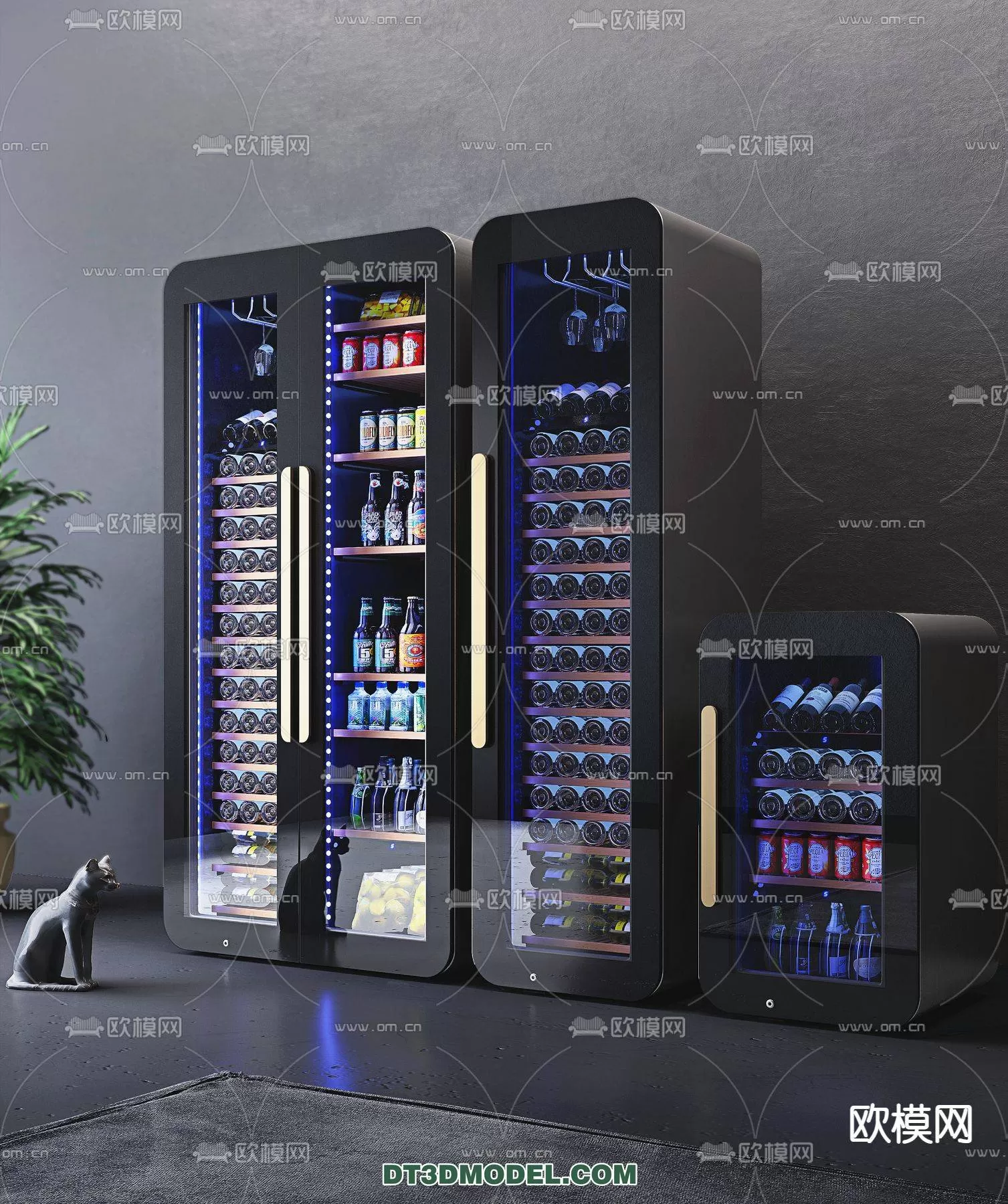 WINE CABINET – MODERN – 3D MODELS – 0076