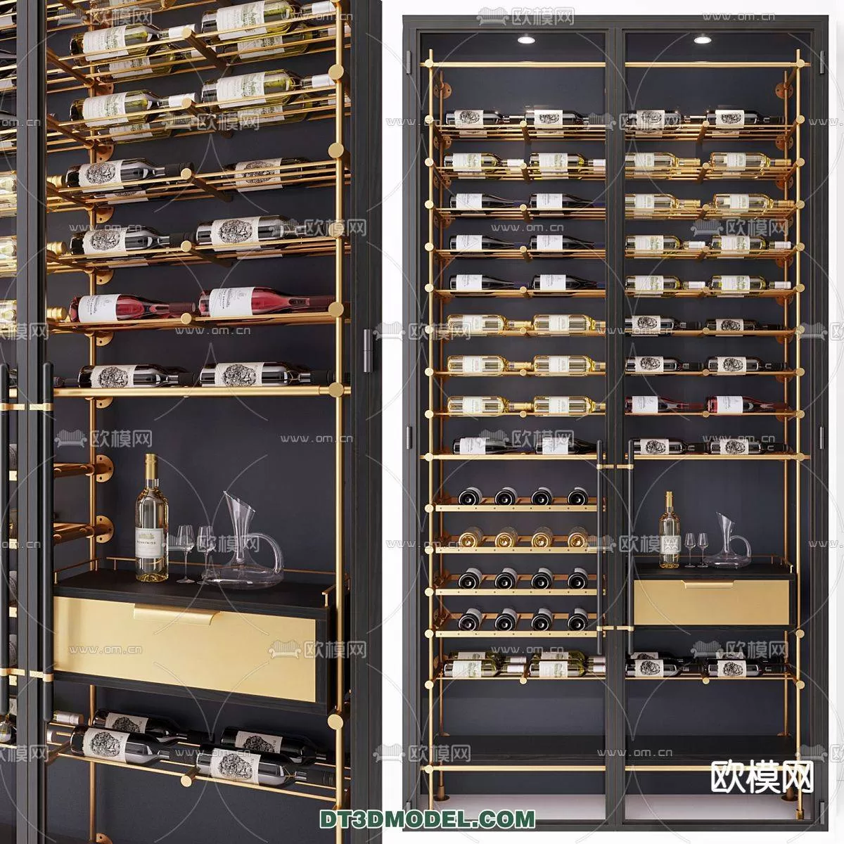 WINE CABINET – MODERN – 3D MODELS – 0078