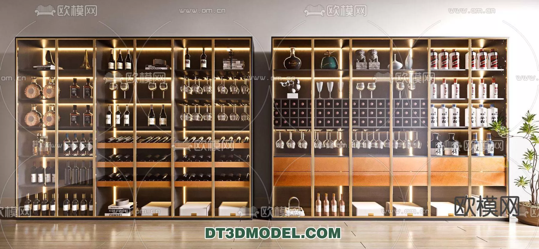 WINE CABINET – MODERN – 3D MODELS – 0080
