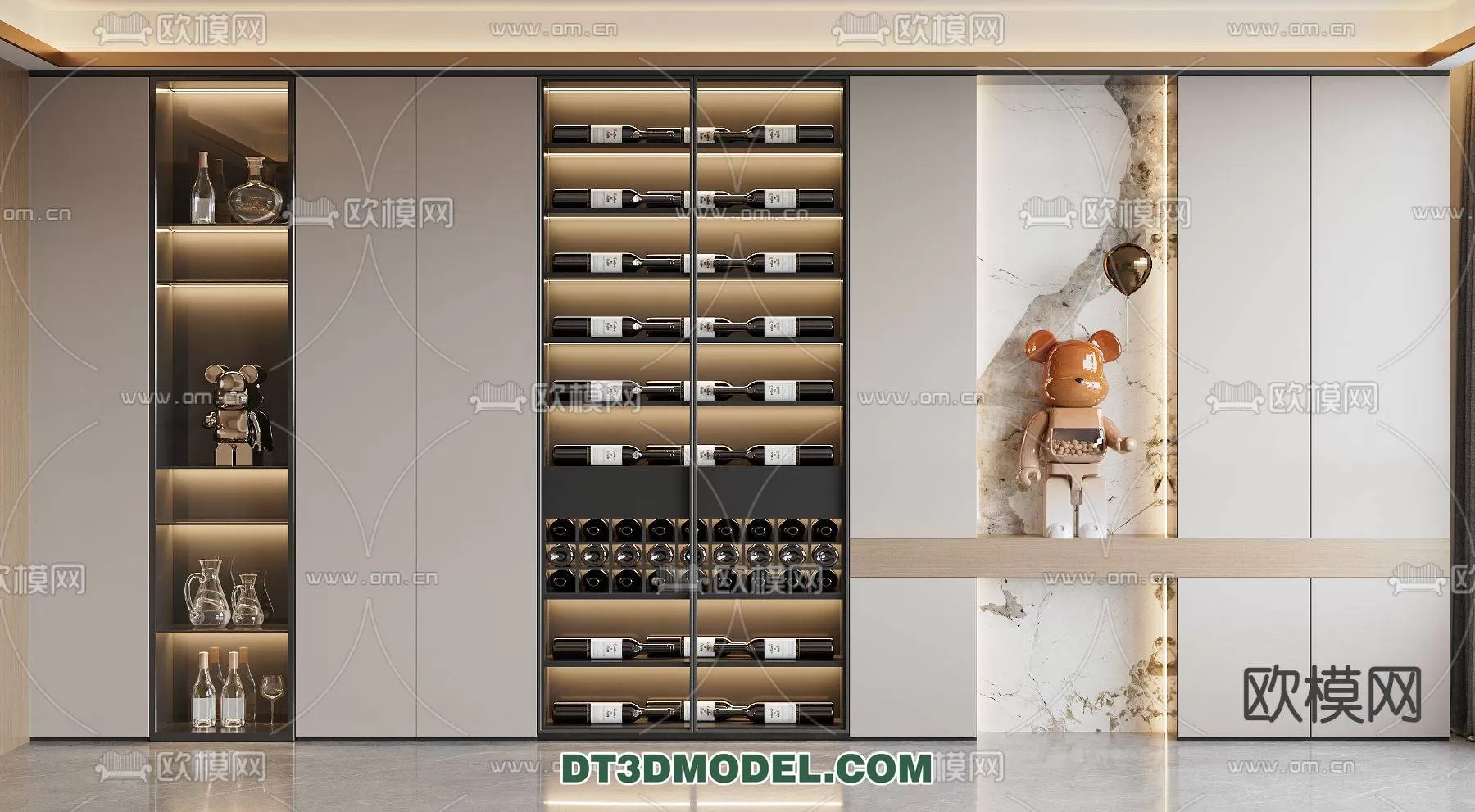 WINE CABINET – MODERN – 3D MODELS – 0085