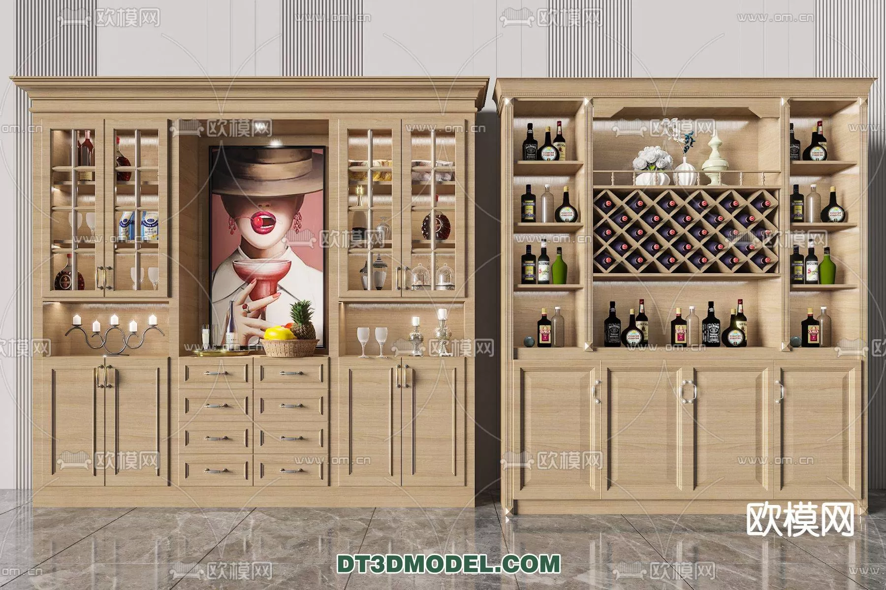 WINE CABINET – MODERN – 3D MODELS – 0088