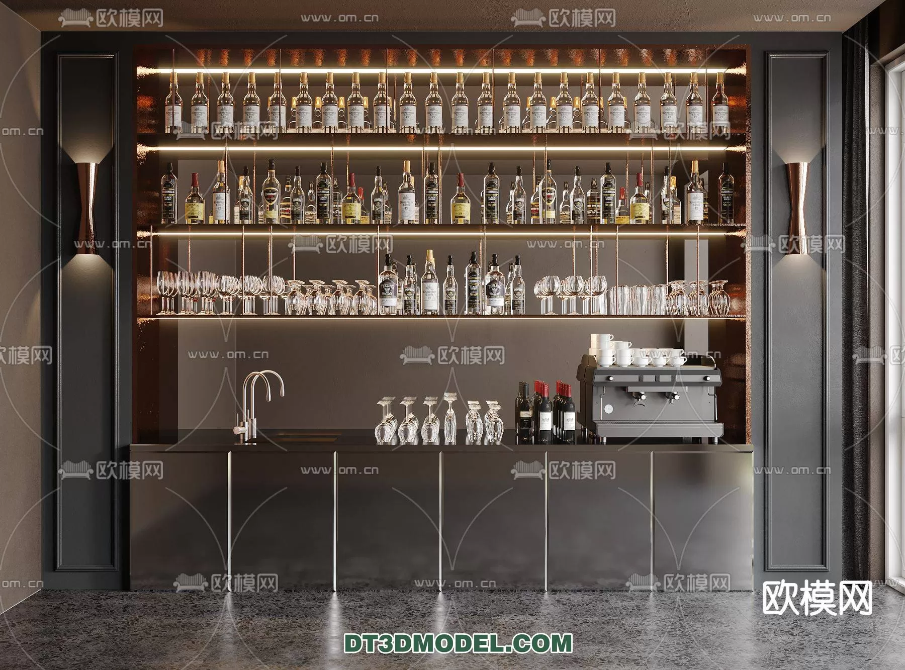 WINE CABINET – MODERN – 3D MODELS – 0089