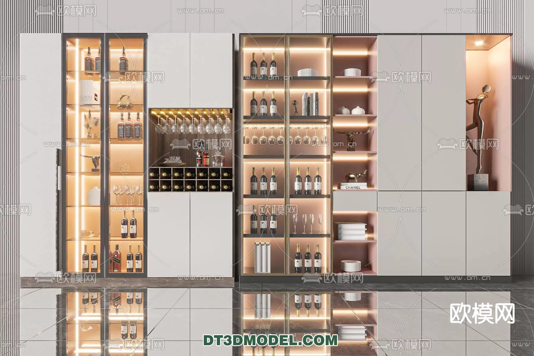WINE CABINET – MODERN – 3D MODELS – 0091