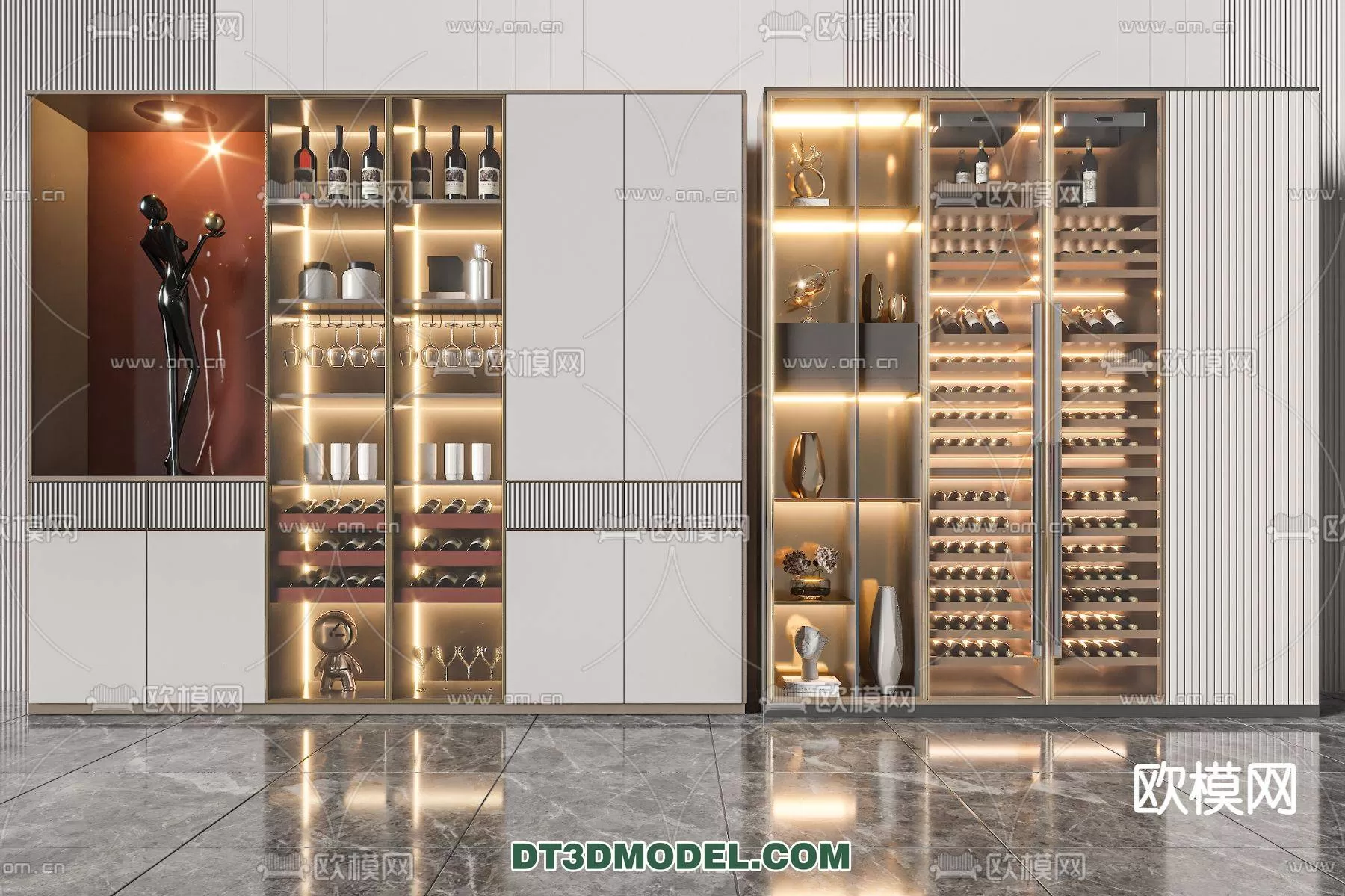 WINE CABINET – MODERN – 3D MODELS – 0093